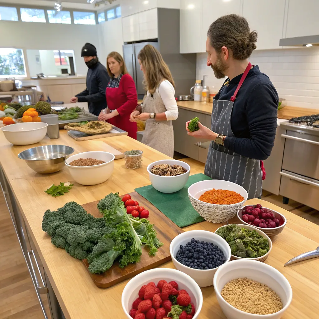 Cooking class with superfoods